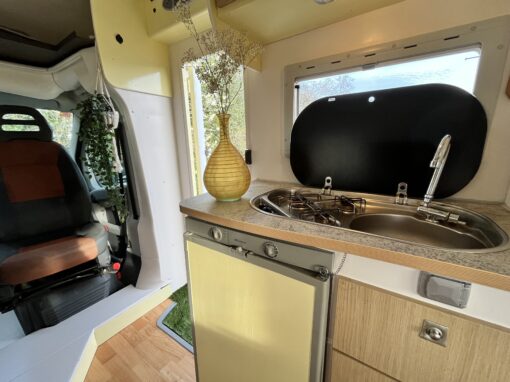 White Moon camper kitchen 2